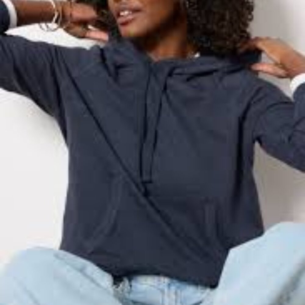 Faherty Women Sunwashed Slub Hoodie Washedblack size XS
